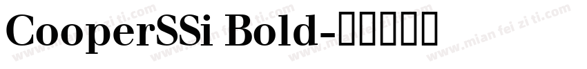 CooperSSi Bold字体转换